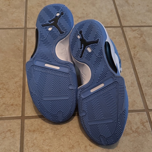 Jordan Kids\' White and Blue Sneakers